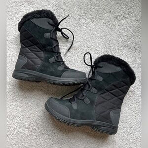COLUMBIA Ice Maiden Winter Boot Women's Size US 9 Black
